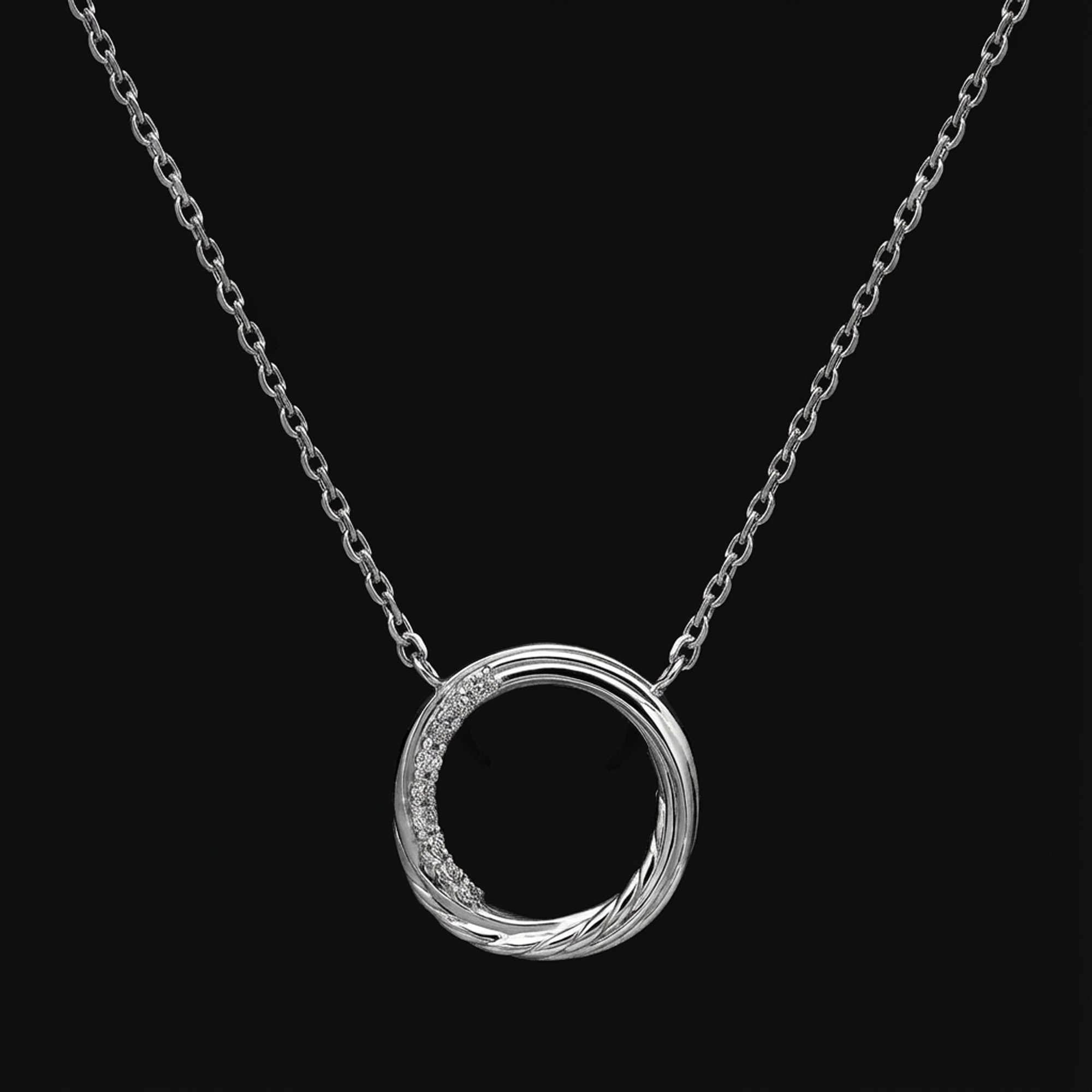 Shou着用モデル ネックレス ロジウム仕上げ